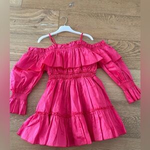 Ooh la la Couture Pink Off-Shoulder Kids Dress 6x